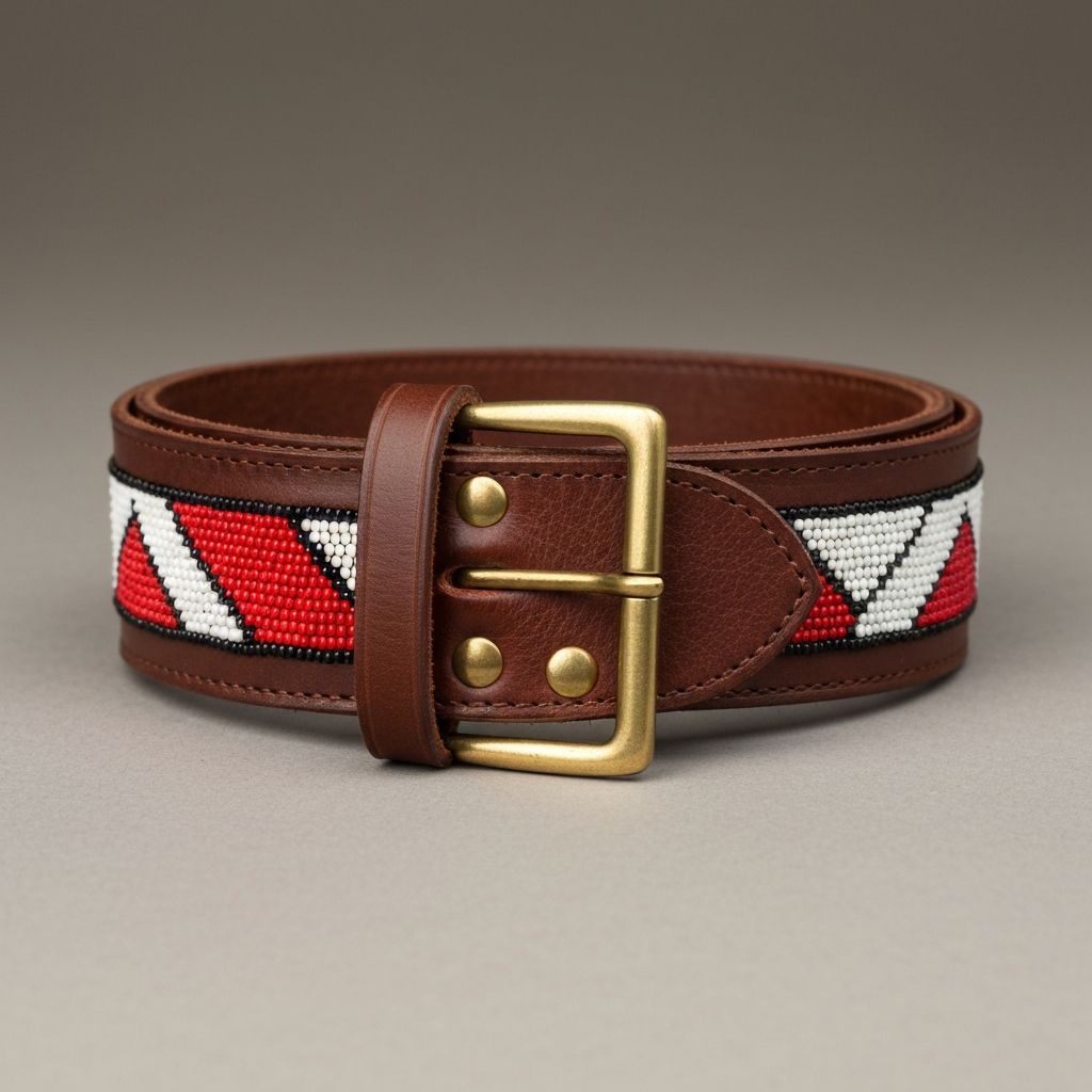 Men's Wide Belt - Brown