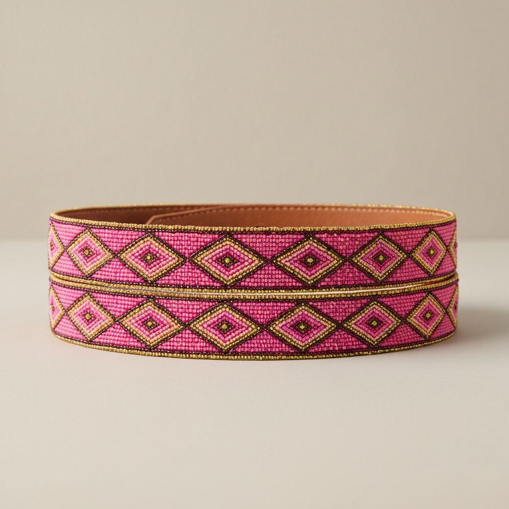 Women's Narrow Belt - Pink Gold