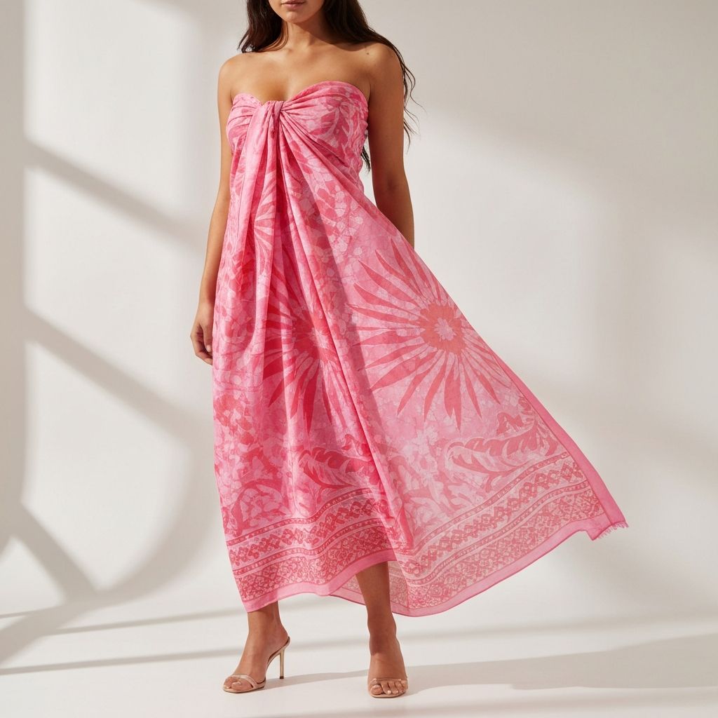 Beach Sarong - Pink Coral