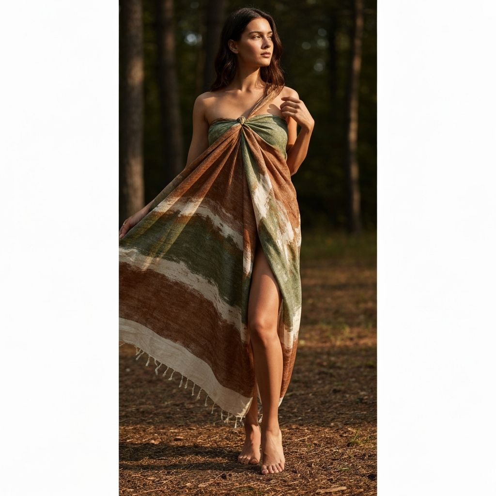 Solid Sarong - Forest Tones