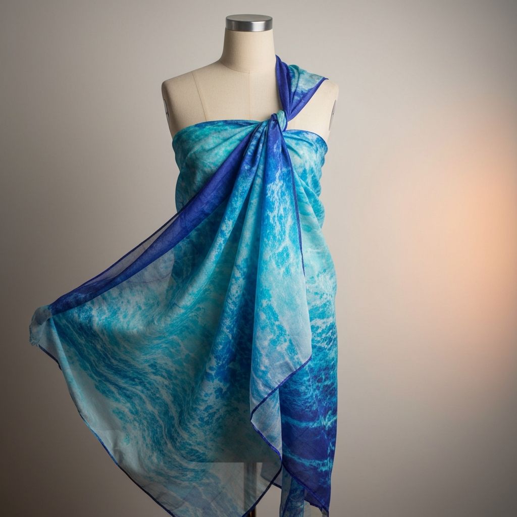 Batik Sarong - Ocean Blue